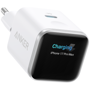 Anker Nano Oplader 45w Met Smart Display Wit Wandlader