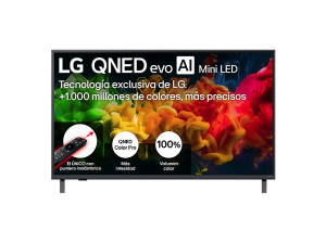 TV QNED Mini LED 43" - LG 43QNED81B6C, UHD 4K, Procesador Inteligente α7 AI Processor 4K Gen9, Smart TV, DVB-T2 (H.265), Negro