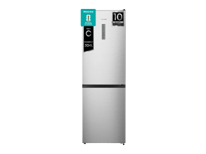 Frigorífico combi - Hisense RB390N4BCC, No Frost, 186 cm, 304 l, Micro Vents Cooling, Motor Inverter, Inox