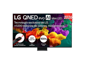 TV QNED Mini LED 100" - LG 100QNED87B6, UHD 4K, Procesador Inteligente α8 AI Processor 4K Gen3, Smart TV, DVB-T2 (H.265), Negro