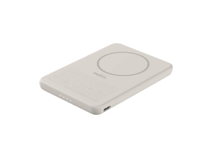 Powerbank - Belkin BPD020hqSA, 5000 mAh, Diseño ultradelgado, Carga hasta 2 dispositivos, Beige