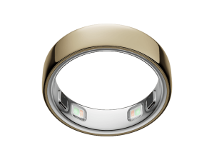 Anillo inteligente - Oura Ring 5, Talla 7, Hasta 9 días autonomía, Bluetooth, 50 métricas de salud, Titanio, Oro