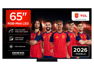 TV RGB Mini LED 65" - TCL 65RM7L, 4K, TSR AiPQ, Smart TV,HDR de hasta 2000 nits, Dolby Vision y Atmos, Panel HVA Pro, Negro