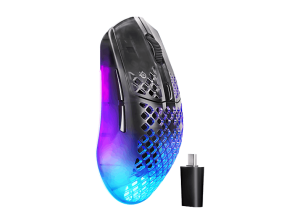 Ratón gaming - SteelSeries Aerox 3 Wireless Gen 2, Inalámbrico, 26000 dpi, 4K Fast, Sensor TrueMove 26K, Ultraligero, Shadow