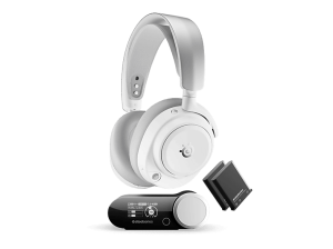 Auriculares gaming - SteelSeries Arctis Nova Pro Omni, Cancelación activa de ruido (ANC), Autonomía 30 h, Certificado Hi-Res Wireless, Blanco
