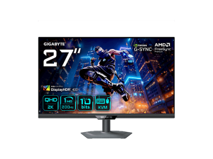 Monitor gaming - Gigabyte M27Q2 QD, 27 " WQHD, 200 Hz, 1 ms GtG, IPS, Altura Ajustable, G-Sync Compatible, Negro