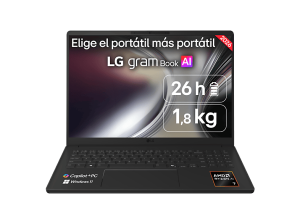 PortÃ¡til - LG Gram 16U55U-G.AU75BN, 16" WUXGA Copilot+ PC, AMD Ryzenâ„¢ AI 7 445 50 TOPS, 16GB RAM, 512 GB SSD, Windows 11 Home, Sin cargador