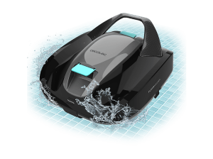 Robot limpiafondos - Cecotec Conga Pooldroid 2000 FloorMaster, 80 m², 2,5 m profundidad, 100 min, L, Autoparking, All Surface, Negro