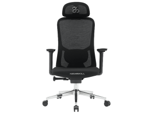 Silla gaming - Newskill Nue, Reposabrazos 3D (ajustable en altura, anchura y profundidad), Carga máx. 150 kg, Malla Transpirable Premium, Negro