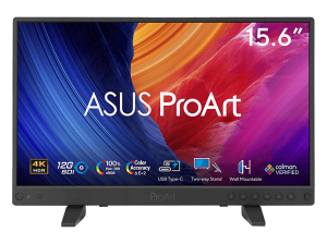 Monitor portátil - ASUS ProArt PA16USV, 15.6 " UHD 4K, 60 Hz, 5 ms GtG, IPS, Negro