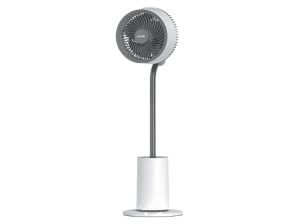 Ventilador de pie - HTW VP-20FJD, 24 W, Temporizador 12 h, Blanco