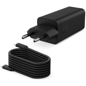 HP 65 W Gan Wandlader + Stroomkabel (2 M)