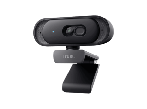 Webcam - Trust Tomar QHD 2K, 2560 x 1440 Píxeles, Micrófono, Obturador de privacidad, Negro