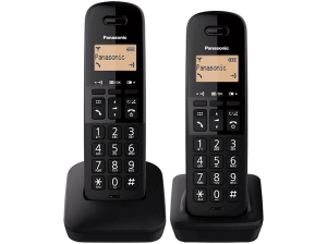 Teléfono - Panasonic KX-TGB612, 2 Terminales, Bloqueo de llamadas, 50 contactos, Resistente a golpes, Negro