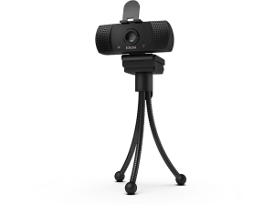 REACONDICIONADO Seminuevo Muy bueno Webcam - Krom Kam, Full HD, 30 FPS, Con micrófono, Ángulo 110º, Para Mac/Windows/Android/Linux, Negro