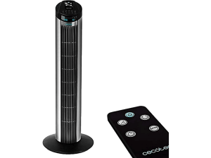 REACONDICIONADO Seminuevo Muy bueno Ventilador de torre - Cecotec EnergySilence 890 Skyline, 3 velocidades, 50W, Control remoto, Negro