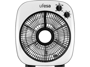 Ventilador de sobremesa - Ufesa BF5030, 3 velocidades, Temporizador, 50W, 25 cm, Blanco