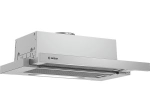 Campana telescópica - Bosch Serie 4 DFT63AC50, 3 velocidades, 360m³/h, 60 cm, Extra Silencio, Inox