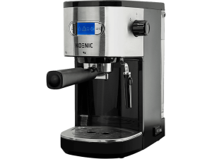 Cafetera express - KOENIC KEM 2320 M, 20 bar, 1450W, 2 tazas, 1.2 l, Inox/Negro