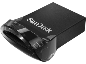 Memoria USB 128 GB - SanDisk Ultra Fit, 3.2, Hasta 400MB/s, Compacta, Protección por contraseña, Negro