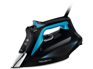 Plancha de vapor - Rowenta DW5310D1 Focus Excel, 2700 W, 180 g/min, Suela Microsteam 400 HD Láser, 150 ml, Azul metalizado y negro