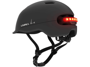 Casco - Livall C20, Para patinete y Bici, Conectado, SOS, Luz de Freno, Trasera, Talla M, 54-58 cm, Negro