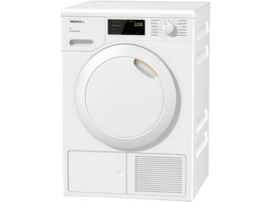 Secadora bomba de calor - Miele TCC560WP EcoSpeed, 8 kg, 11 programas, Display LED, Blanco