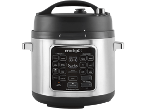 CROCKPOT Robot de cocina - Crock-Pot Turbo Express CSC062X, Multicooker, 5.6 l, Sous Vide, 15 Programas, Negro/Plata