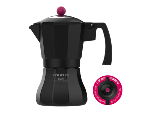 Cafetera tradicional - Taurus 984081000 Black Moments 6, Hasta 6 Tazas, Sistema Full Induction, Negro