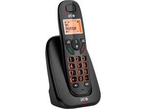 Teléfono - SPC Kairo 7331N, Inalámbrico, Función Manos Libres, Pantalla iluminada, Volumen Boost, Negro
