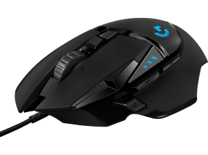 Ratón gaming - Logitech G G502 Hero, Sensor HERO 25K, 25.600 DPI, RGB, Peso personalizable, Memoria integrada, 11 botones programables, Negro