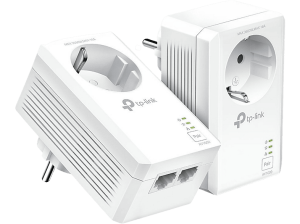 Adaptador PLC - TP-Link TL-PA7027PKIT, Plug and Play, 2 puertos Gigabit, 1000 Mbps, Blanco