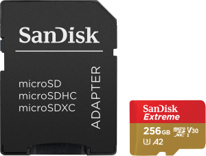 SanDisk Microsdxc Extreme 256gb + Rescue Pro Dl