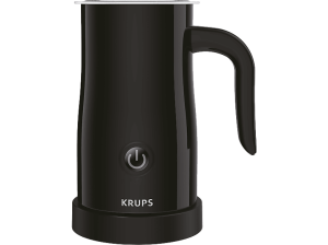 Espumador de leche - Krups XL1008, Interior acero inoxidable, Base giratoria 360º, Negro