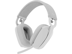 Auriculares inalámbricos - Logitech Zone Vibe 100, Bluetooth, Micrófono con supresión de ruido, 18hs autonomía, PC/Mac, Altavoces 40 mm, Blanco