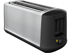 Tostadora - Moulinex LS342D10, 1700 W, 2 ranuras, 7 niveles tostado, Función descongelar y recalentar, ECO, Bandeja recogemigas, Acero Inox.