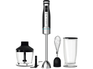 Batidora de mano - Cecotec PowerGear 1500 XL, W, Pie Extralargo, Cuchillas Titanio, Negro