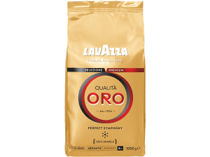 Café en grano - Lavazza Qualità Oro, cafés arábica, Tostado medio de cuerpo completo con sabor dulce, 1kg