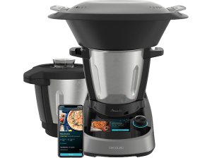 Robot de cocina - Cecotec Mambo Touch con Jarra Habana, 1600W, 3.3 l, 37 Funciones, Wi-Fi, TFT 5”, Negro