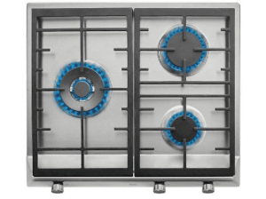Placa de gas - Teka EX 60.1 3G AI AL DR CI BUT, 3 zonas, Gas butano, 60 cm, Acero inoxidable