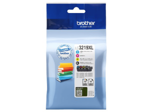 Cartucho de tinta - Brother LC-3219XLVAL, Pack 4 cartuchos (Negro, Cian, Magenta, Amarillo)