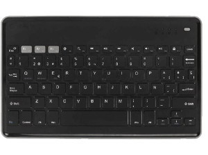 Teclado inalámbrico - Silver HT Wireless Bluetooth, Universal, Carga Micro USB, Gris