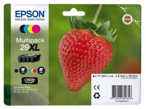 Cartucho de tinta - Epson C13T29964022 Fresa, 29 cartuchos XL, CMYK