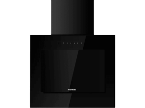 Campana convencional - Infiniton CMPTRAL-NG61, 800m3/h, Pirametral, Cristal templado negro,ancho 60cm, Negro