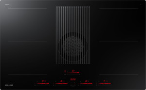 Samsung Infinite Range CombiHob NZ84T9747VK 83cm Induction Extractor Hob - Black - For Recirculating Ventilation, Black