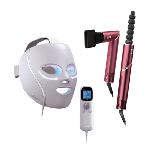 Pack Masque LED CryoGlow Lilas et Styler & Sèche-Cheveux FlexStyle Cerise Noire Noir   FW312EUPL   par SharkNinja