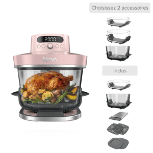 Pack sur mesure Air Fryer en verre Crispi Pro 7-en-1, Rose Quartz   AS101EURS   par SharkNinja