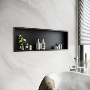 Latitude Run Betzi Shower Shelf 30cm H x 90cm W x 9.5cm D