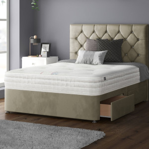 Rosdorf Park Eberhardt Upholstered UK Double - DE 135 X 190 Cm Divan Bed Coffee Kingsize (5')