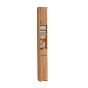 17 Stories Linen Cabinet Natural 180cm H X 20cm W X 20cm D